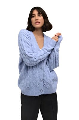 BLUE KNIT BUTTON DOWN CARDIGAN Cardigan KAFFE 