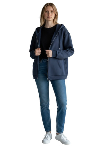 BLUE SOFT ZIPPER HOODY Top Bali 