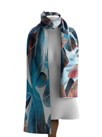 BLUE WATER COLOUR SCARF Scarf Dolcezza Blue Water Colour 