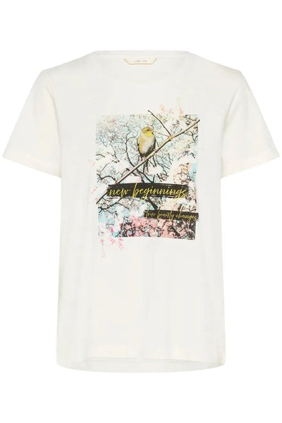 BLUE YELLOW NEW BEGINNINGS T SHIRT T-Shirt CREAM 