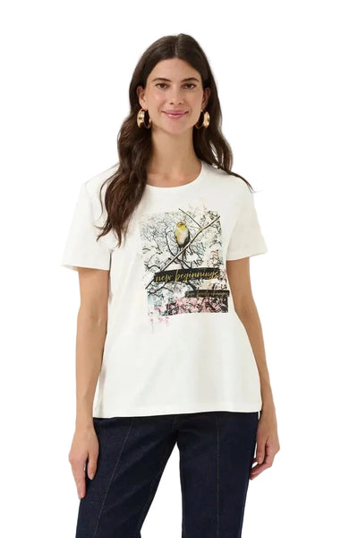 BLUE YELLOW NEW BEGINNINGS T SHIRT T-Shirt CREAM 