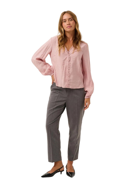 BLUSH V NECK DETAILED BLOUSE Blouse Kaffe 