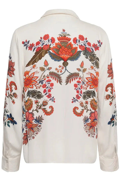 BOHO FLORAL PRINT BUTTON DOWN BLOUSE Top CULTURE 