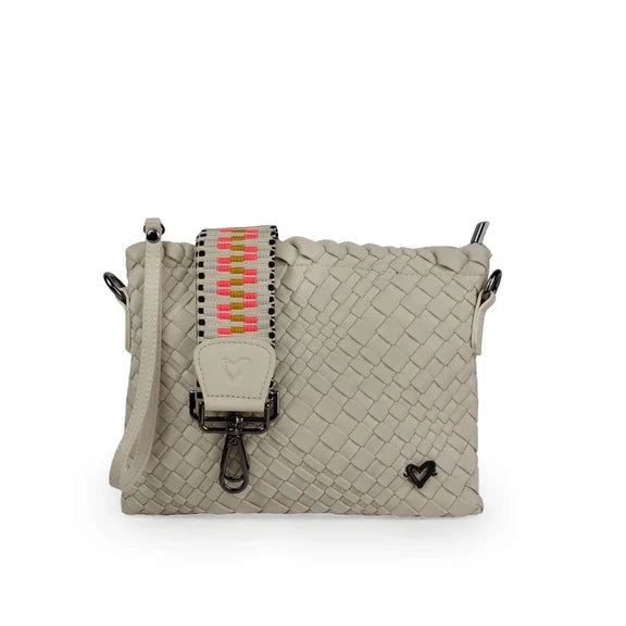 BONE WOVEN CROSSBODY Handbag prenelove OS Bone 