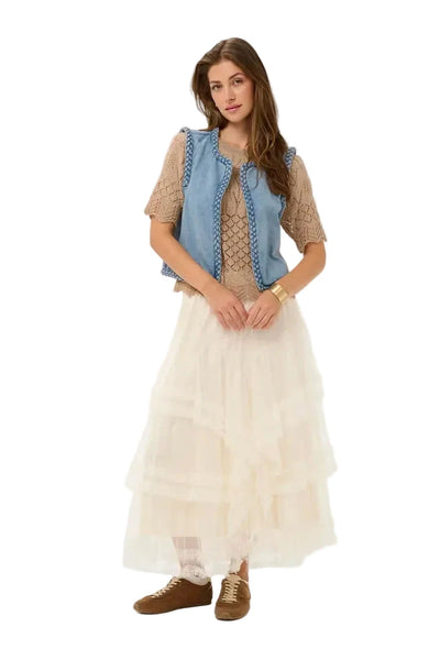 BRAIDED DENIM VEST Blazer CULTURE 