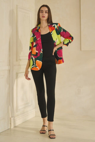 BRIGHT FLORAL PRINT OPEN BLAZER Blazer FWC 