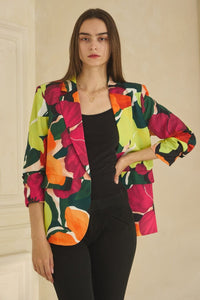 BRIGHT FLORAL PRINT OPEN BLAZER Blazer FWC S Floral 