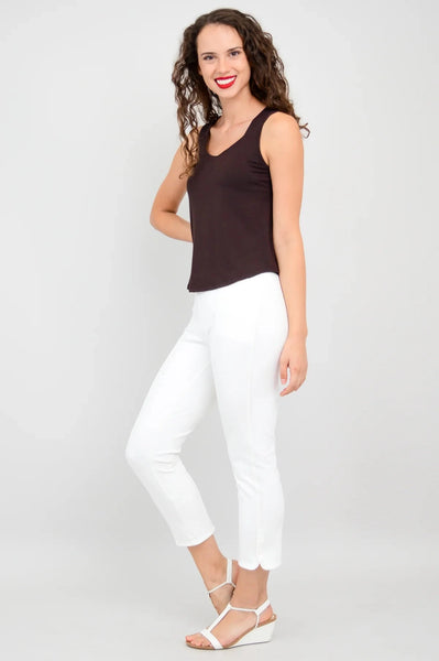 BROWN BAMBOO SWEETHEART NECK TANK TOP Top Blue Sky 