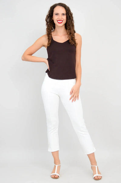 BROWN BAMBOO SWEETHEART NECK TANK TOP Top Blue Sky S Coffee/Brown 