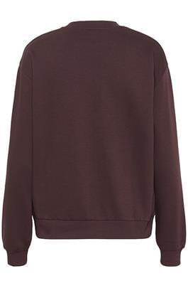 BROWN BON JOUR CREW NECK SWEATSHIRT Sweater KAFFE 
