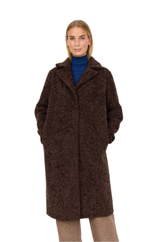 BROWN LONG TEDDY COAT Coats & Jackets SOYACONCEPT 