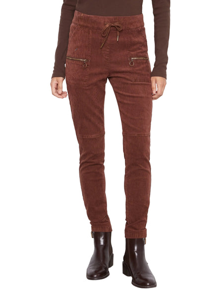 BROWN PULL ON BABY CORDUROY JOGGER WITH ZIP POCKETS Jeans Charlie B. 