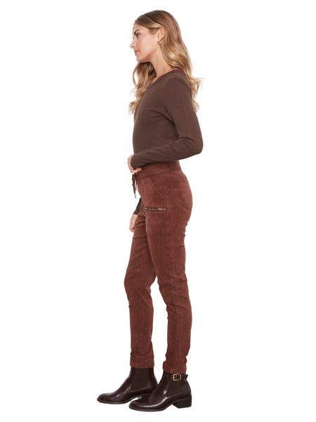 BROWN PULL ON BABY CORDUROY JOGGER WITH ZIP POCKETS Jeans Charlie B. 
