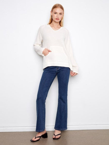 BUBBLE COTTON HOODIES WITH KANGAROO POCKET Shirts & Tops Charlie B 