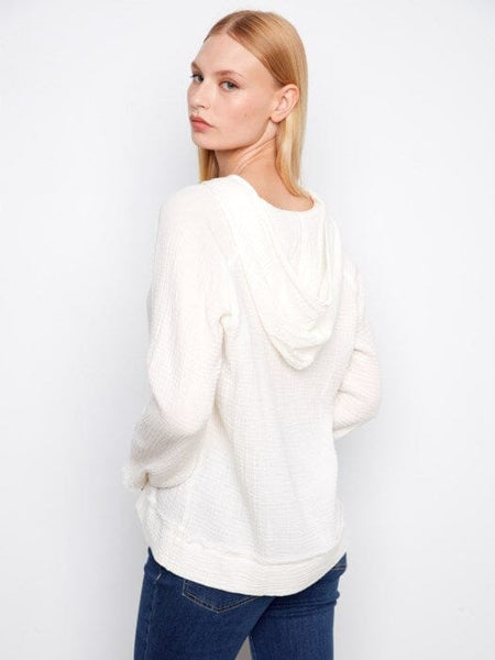 BUBBLE COTTON HOODIES WITH KANGAROO POCKET Shirts & Tops Charlie B 