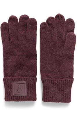 BURGUNDY KNIT GLOVES Gloves Culture 