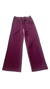 BURGUNDY WIDE LEG MODAL ELASTIC WAIST PANT pant Melissa Paige XS Burgundy 