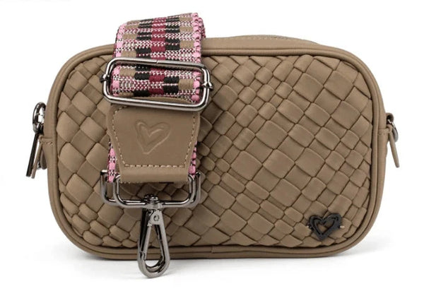 CALEDON KHAKI WOVEN CROSSBODY HANDBAG Handbag prenelove OS Khaki 