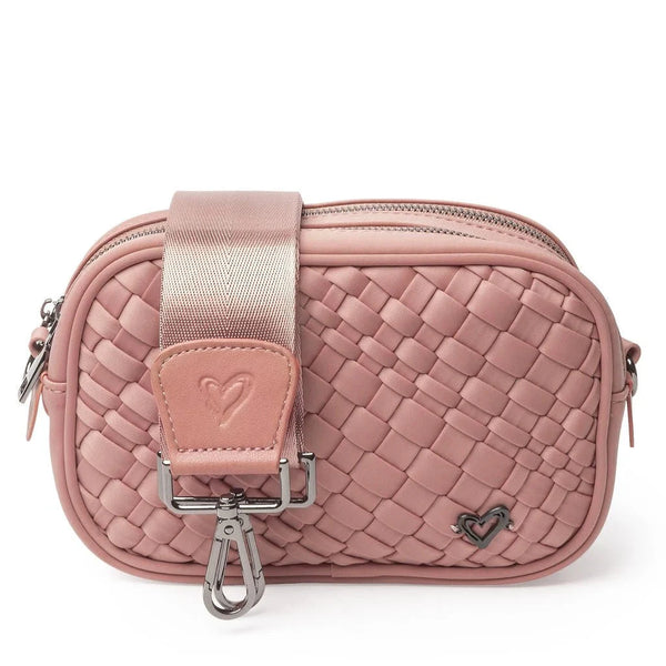 CALEDON ROSE WOVEN CROSSBODY HANDBAG Handbag prenelove OS Rose 