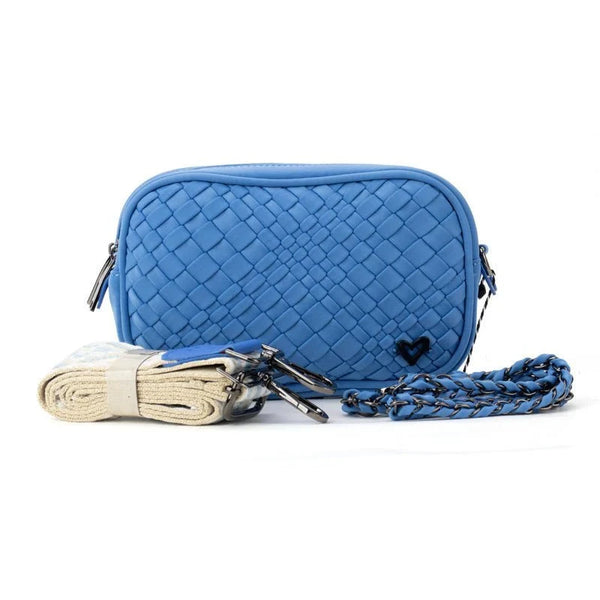 CALEDON SEA BLUE WOVEN CROSSBODY HANDBAG Handbag prenelove OS Sea Blue 