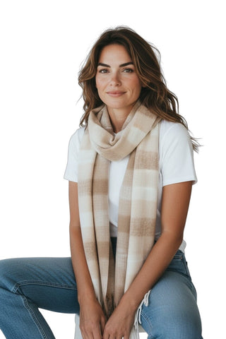 CAMEL BLANKET SCARF Scarf Prenelove 