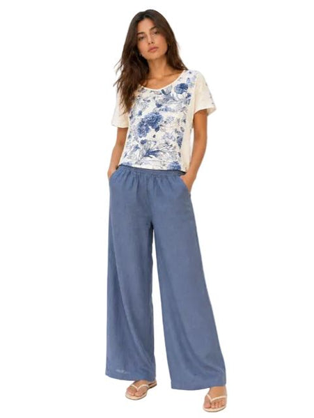 CAPRI BLUE LINEN PANT Pants Pistache 