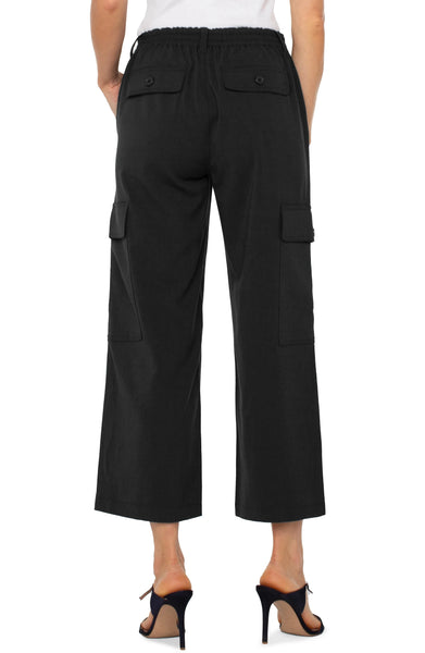 CARGO CROP STRAIGHT BLACK PANT Jeans Liverpool 