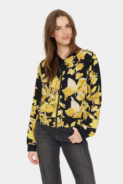 CASUAL FLORAL JACKET WITH ZIPPER Jacket Saint Tropez 