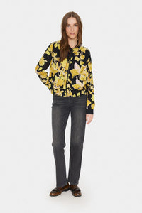 CASUAL FLORAL JACKET WITH ZIPPER Jacket Saint Tropez S Black Burnished 