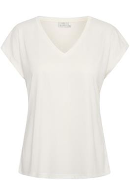 CHALK BASIC V NECK T SHIRT Blouse Kaffe 