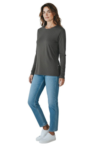 CHARCOAL BASIC CREW NECK TOP Top Bali XS Charcoal 