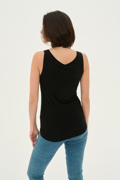 CLASSIC BLACK V NECK TANK Top CULTURE 