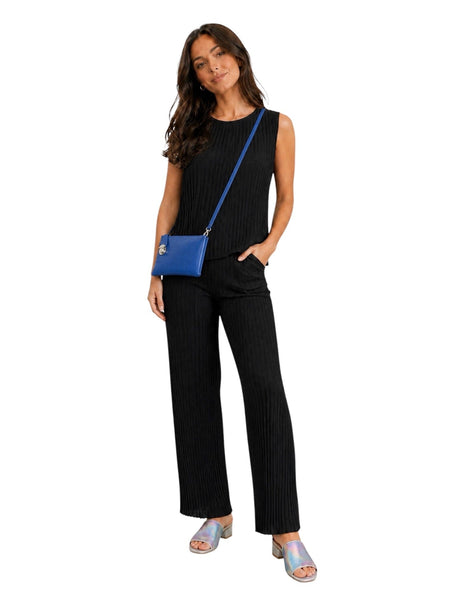 COBALT BLUE CROSSBODY BAG WITH MULTI POCKETS & REMOVABLE ADJUSTABLE STRAP Handbag FashionWear Collection 