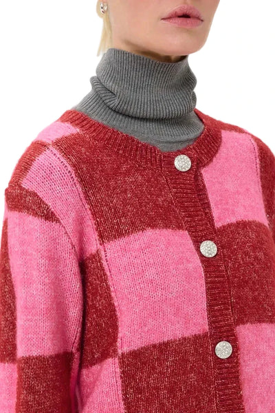 COLORBLOCK CHECK CARDIGAN T Shirts & Tops CULTURE 