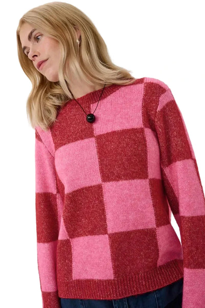 COLORBLOCK CHECK SWEATER T Shirts & Tops CULTURE 