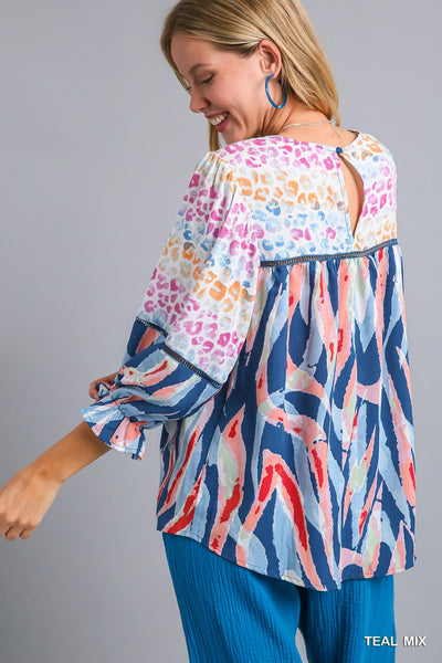 COLOURFUL MULTI MIX TOP Top FashionWear Collection 