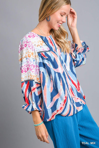 COLOURFUL MULTI MIX TOP Top FashionWear Collection 