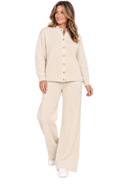 CREAM CARDIGAN WITH GOLD FRONT BUTTONS Cardigan NIKKY S Cream 