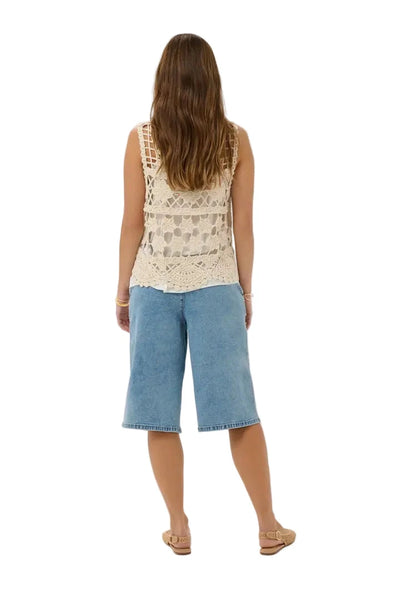 CREAM CROCHET VEST Cardigan CREAM 