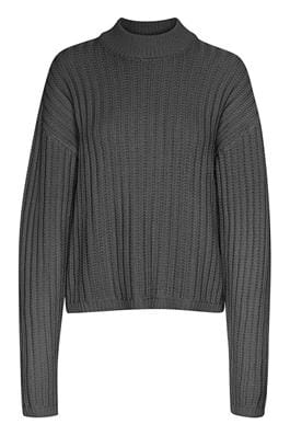 CREW NECK BLACK COMFY SWEATER Sweater KAFFE 