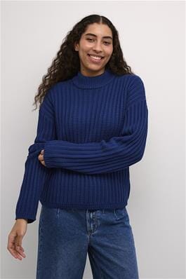 CREW NECK BLUE COMFY SWEATER Sweater KAFFE 