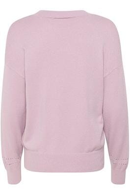 CREW NECK PINK KNIT SWEATER SWEATER CREAM 