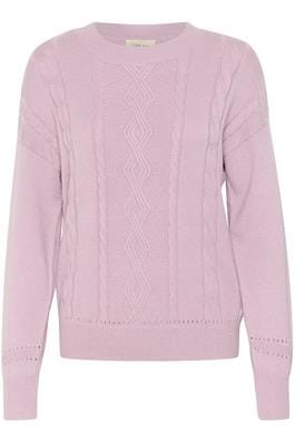 CREW NECK PINK KNIT SWEATER SWEATER CREAM 