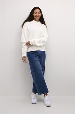 CREW NECK WHITE COMFY SWEATER Sweater KAFFE 