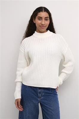 CREW NECK WHITE COMFY SWEATER Sweater KAFFE XS White 