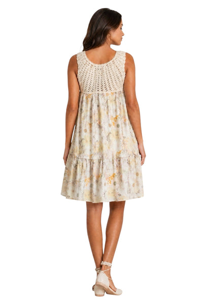 CROCHET TOP DAISY PRINT DRESS Dresses Liverpool 