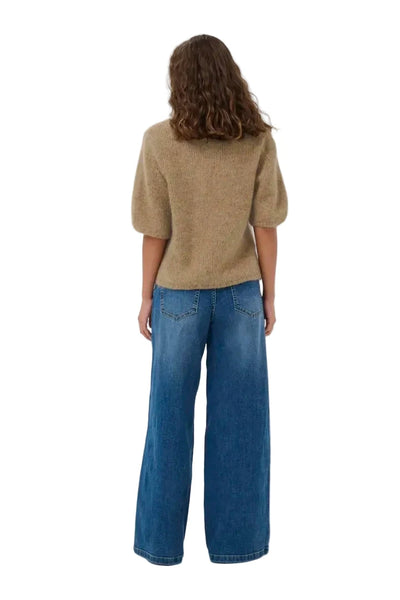 CROP BUTTON DOWN SHORT SLEEVE CARDIGAN T Shirts & Tops CULTURE 