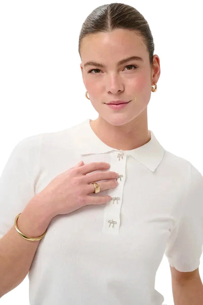 CROP KNIT POLO TOP Cardigan Kaffe 