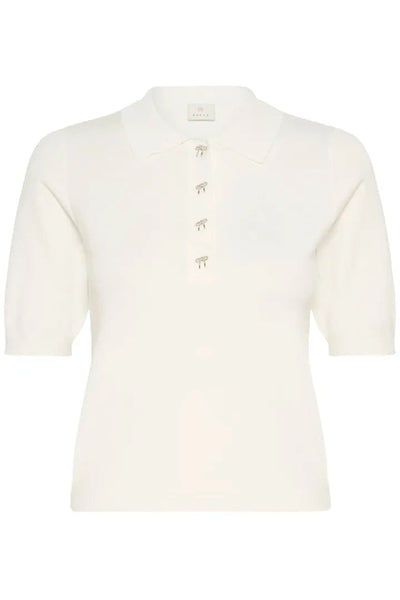CROP KNIT POLO TOP Cardigan Kaffe 