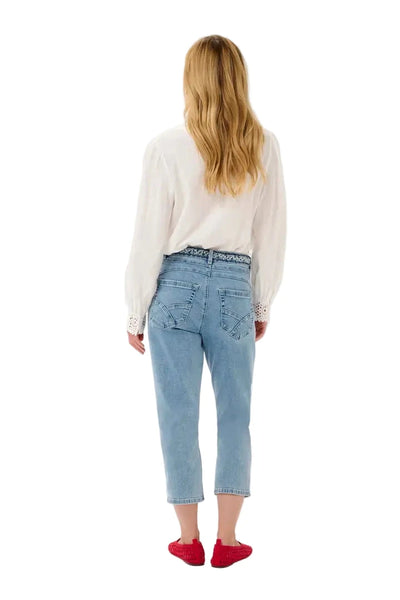 CROPPED DENIM JEAN Pants CREAM 